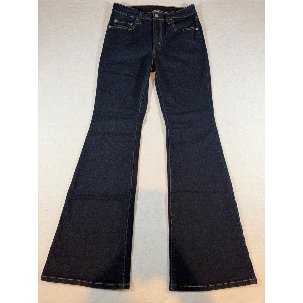 Levis Flare Leg Jeans W29 L32 Dark Wash Denim Mid Rise Indigo